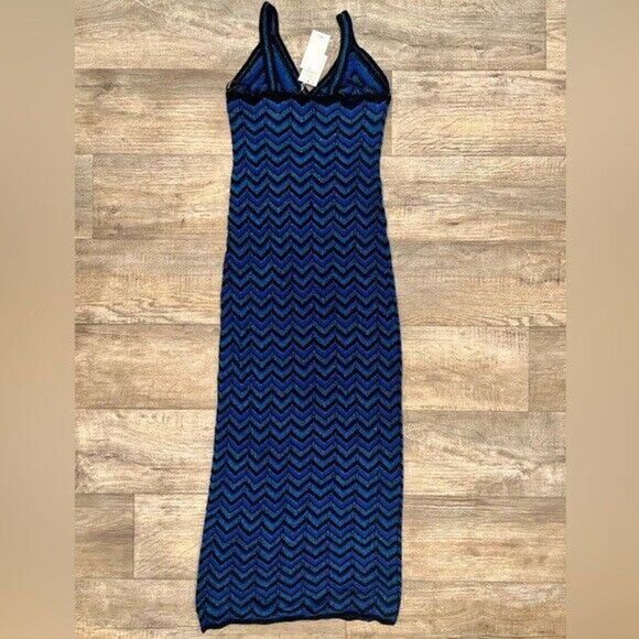 RARE!!! MANGO BLOGGER FAVE!!! Fitted Metallic Maxi Dress NWT - Picture 15 of 16